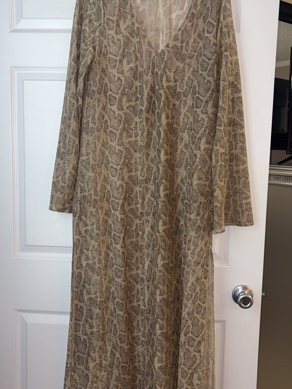 Show Me Your MuMu Snake-Print Maxi Dress in Brown and Tan